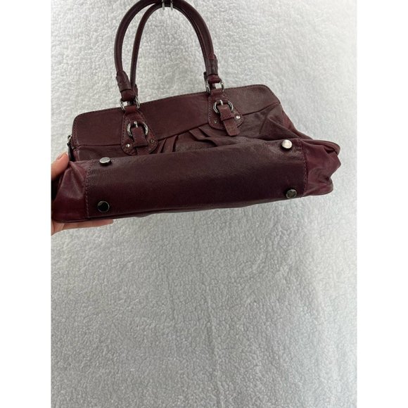 Antonio Melani Womens Satchel Handbag Brown Magnetic Phone Pockets Buckle L - Picture 3 of 9